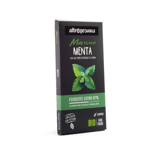 CIOCCOLATO MASCAO FONDENTE EXTRA ALLA MENTA - BIO | COD. 456 | 100 g