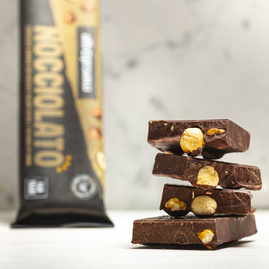 CIOCCOLATO NOCCIOLATO DARK GIANDUIA E NOCCIOLE INTERE | COD. 00001274 | 125 g