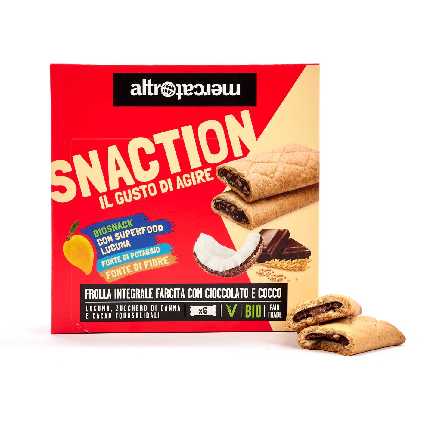 SNACTION - BISCOLUCUMA AL COCCO-BIO |150g | 6x25g |