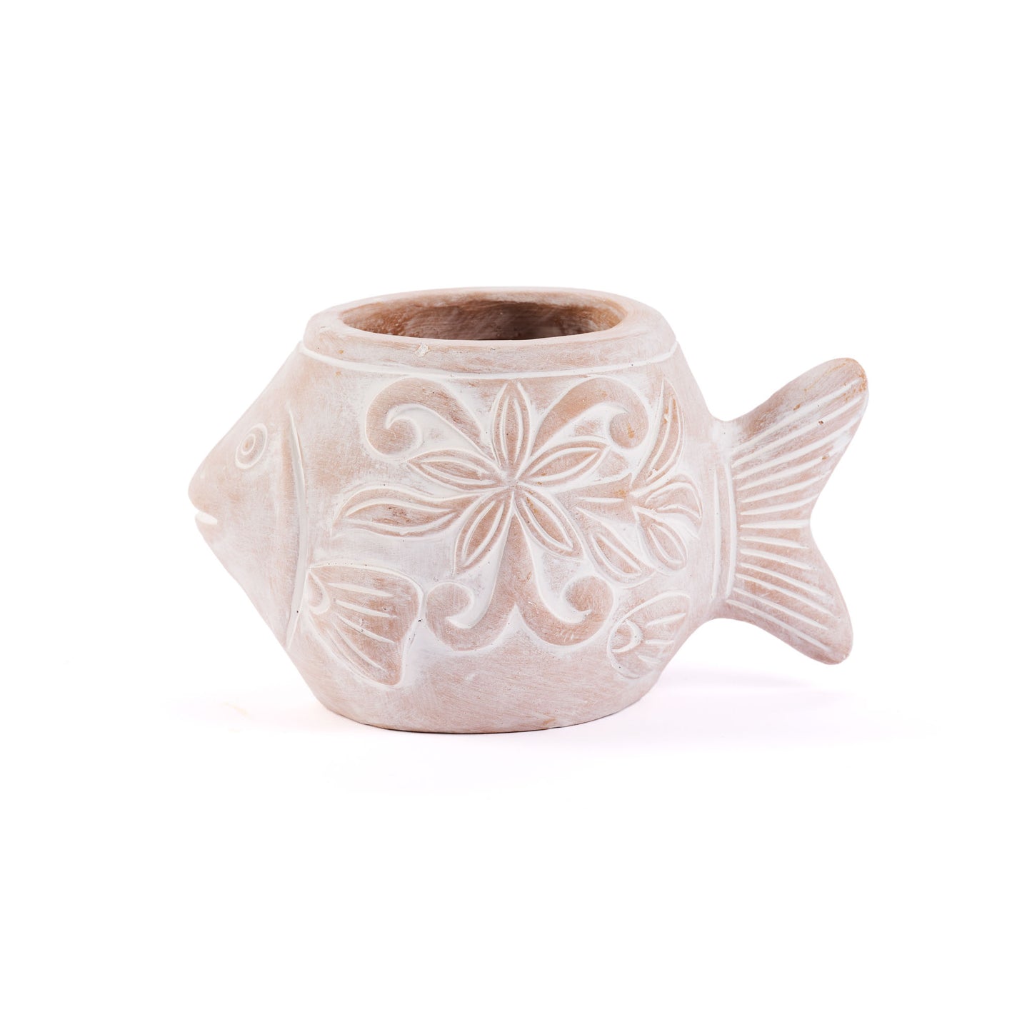 vasetto in terracotta pesce Altromercato