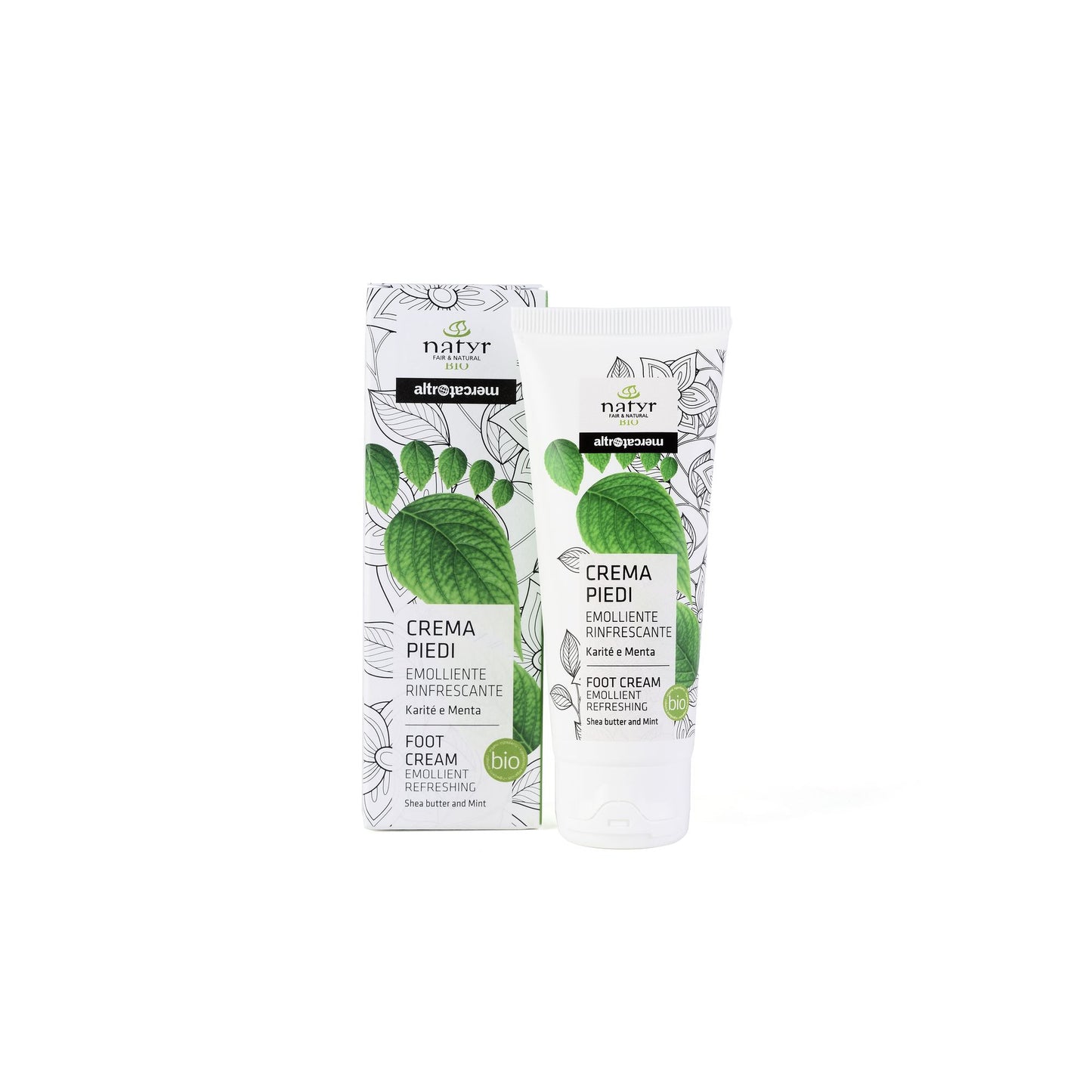 CREMA PIEDI - EMOLLIENTE. RINFRESCANTE - KARITE' E MENTA | 75ml | COD. 45539