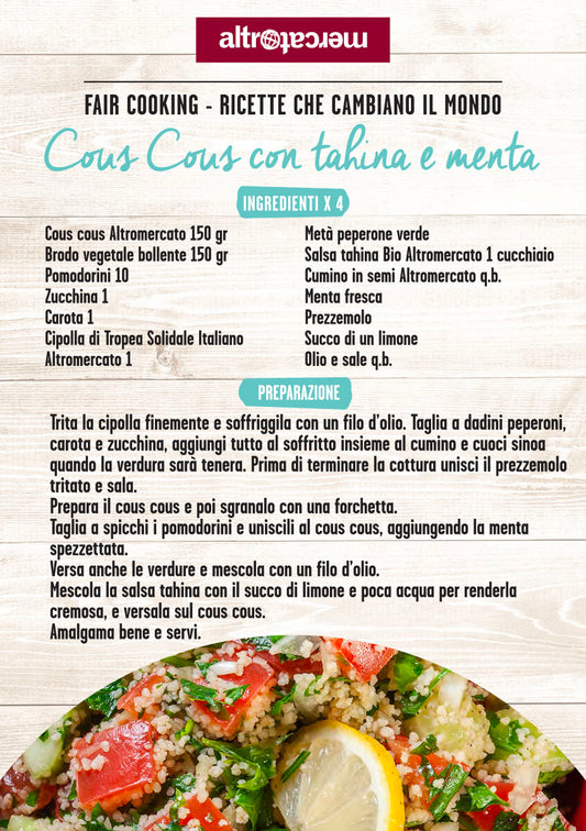 Ricetta cous cous dalla Palestina