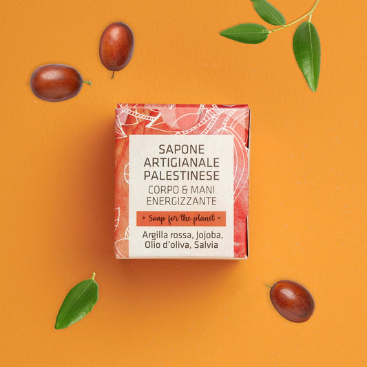 Sapone artigianale dalla Palestina argilla rossa, jojoba, olio di oliva