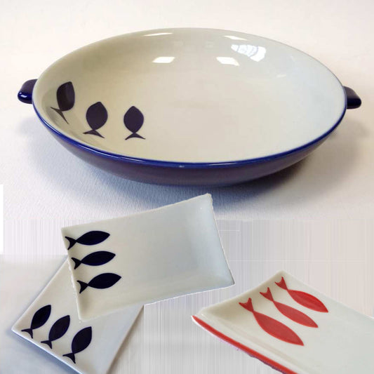 partivcolari Piattino / vassoietto SEA BLU in ceramica – artigianato equosolidale
