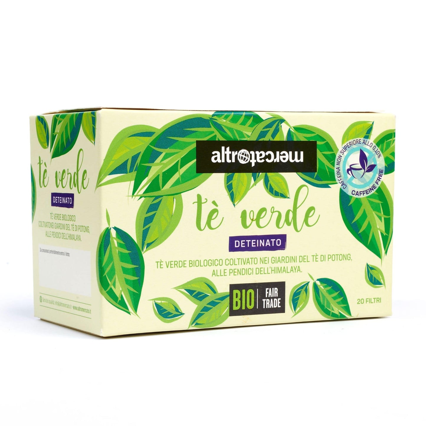 TÈ VERDE DETEINATO INDIA  - BIO | COD. 308 | 20 filtri - 40 g
