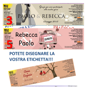 bomboniera solidale miele Messico con etichetta personalizzata