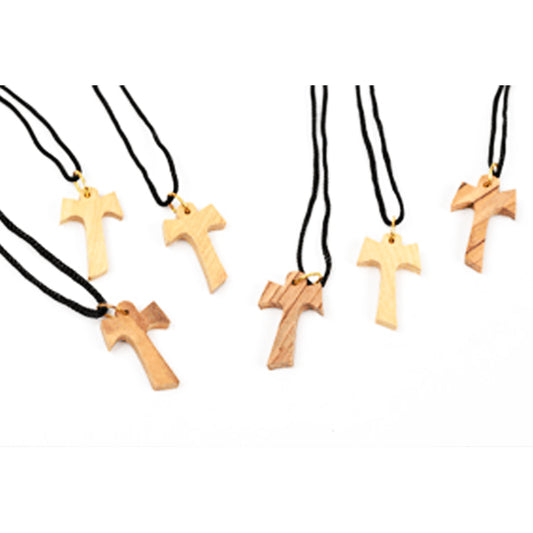 CROCETTA TAU IN LEGNO DI ULIVO | COD 1381