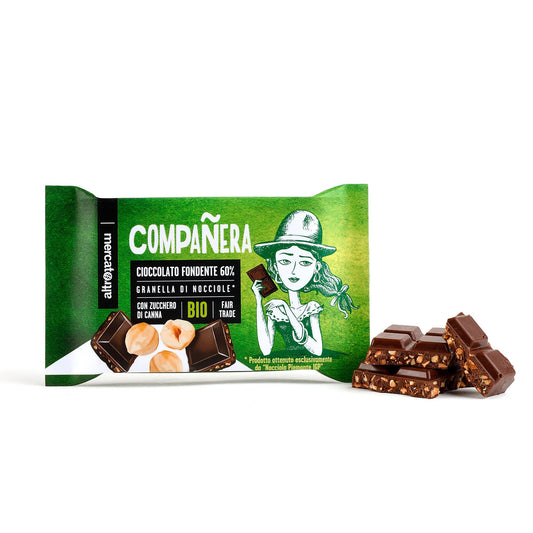 CIOCCOLATO COMPANERA FONDENTE EXTRA NOCCIOLE PIEMONTE - BIO   | 100 g | COD 1167