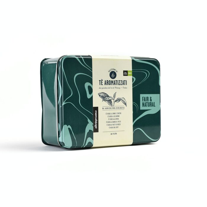 TÈ AROMATIZZATI IN COFANETTO IN LATTA - BIO- NATALE SOLIDALE ALTROMERCATO | COD   1099 | 120 g