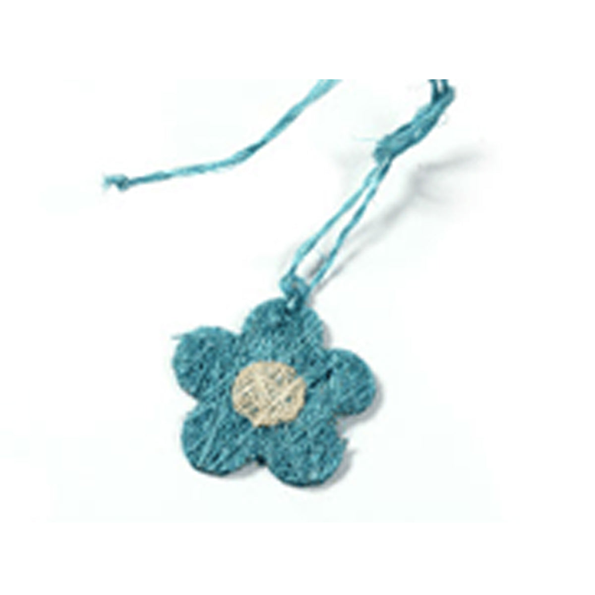 FIORELLINO PIATTO AZZURRO IN ABACA CON LACCETTO | COD 2410