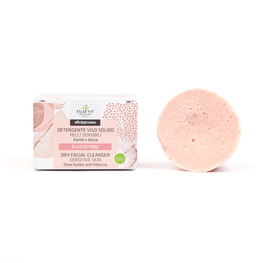 DETERGENTE VISO SOLIDO PELLI SENSIBILI KARITÈ IBISCO | COD. 3928 | 35gr