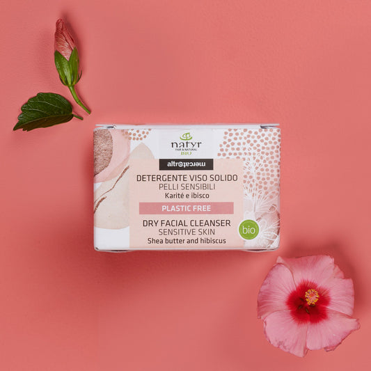 DETERGENTE VISO SOLIDO PELLI SENSIBILI KARITÈ IBISCO | COD. 3928 | 35gr