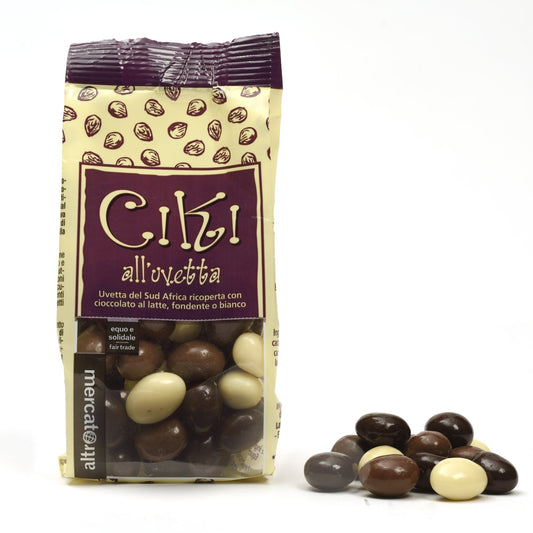 CIKI DRAGEES DI UVETTA RICOPERTI AL CIOCCOLATO | COD. 00000036 | 100 g