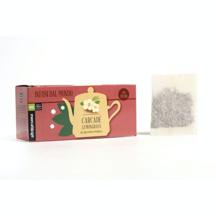 INFUSO CARCADE' E LEMON GRASS IN FILTRI BIO | COD. 109 | 20 fltri - 40 g