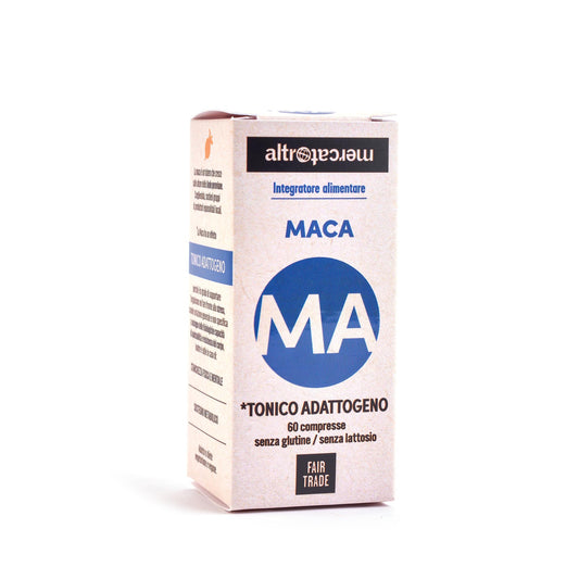 Maca integratore alimentare tonico adattogeno in compresse. Fair Trade Altromercato
