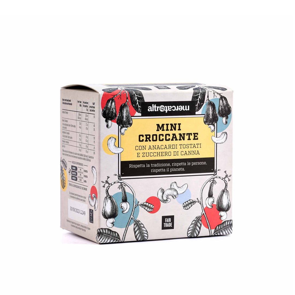 MINI CROCCANTE DI ANACARDI INTERI E ZUCCHERO DI CANNA | COD 5080 | 120 g