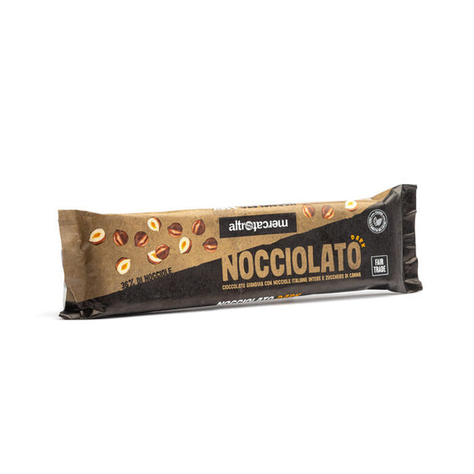 CIOCCOLATO NOCCIOLATO DARK GIANDUIA E NOCCIOLE INTERE | COD. 00001274 | 125 g