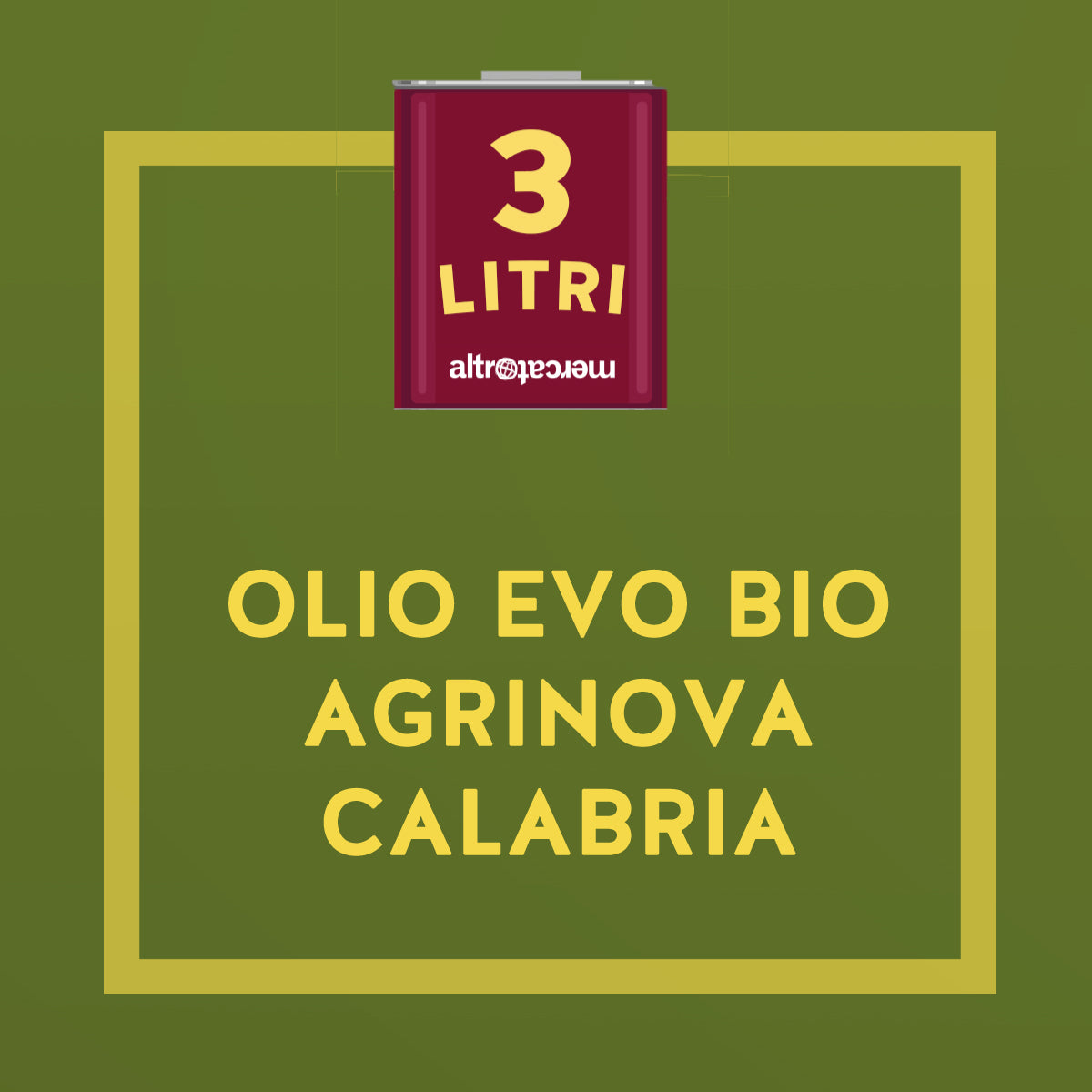 OLIO EXTRA VERGINE D'OLIVA LATTA BIO AGRINOVA | COD 857 | 3lt