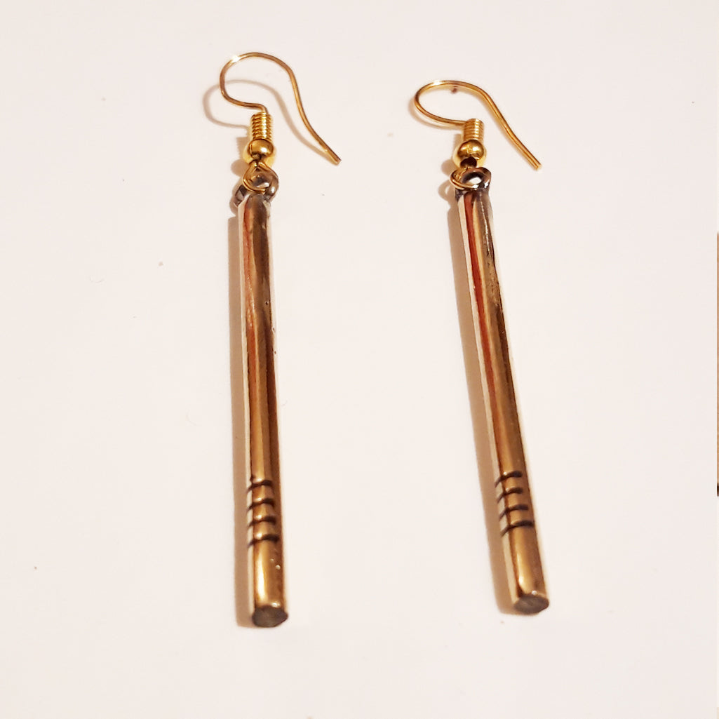 ORECCHINI BRONZO CON INCISIONE | COD ASS893