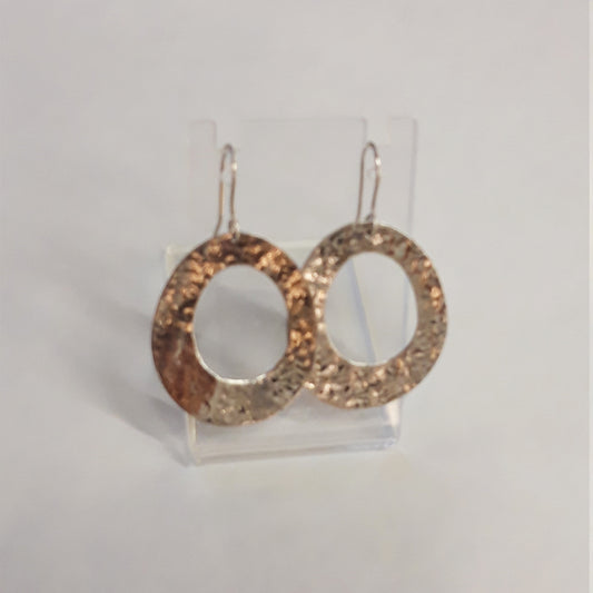 ORECCHINI OTTONE CESELLATI UN ANELLO BIG CAMBOGIA | COD IDAOC001