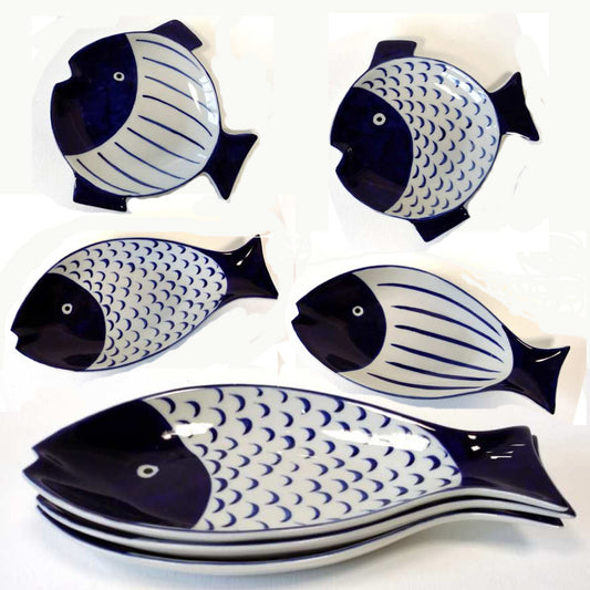 PIATTINO/POSACUCCHIAIO PINNA BLU TONDO | COD 4074