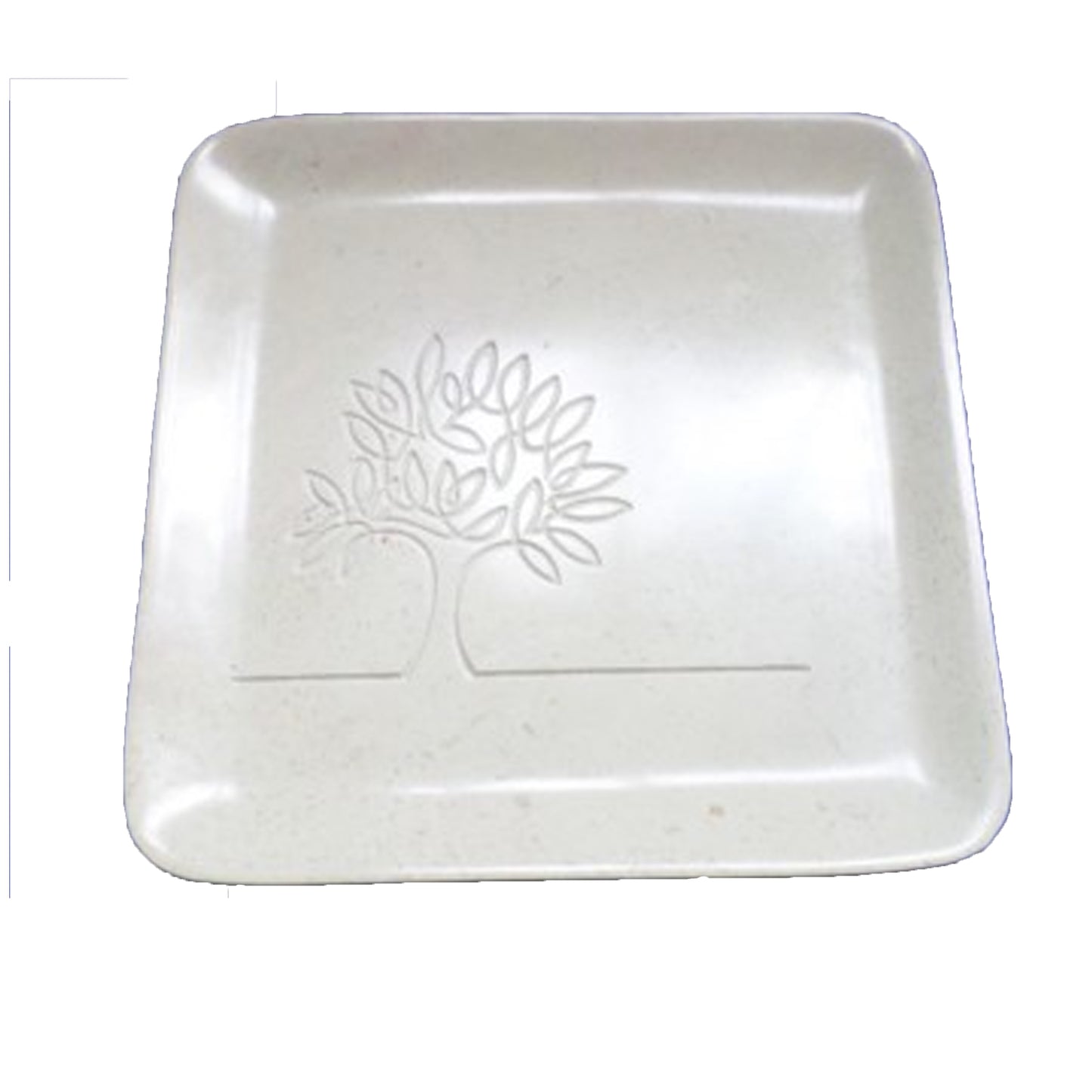 PIATTO QUADRATO PIETRA SAPONARIA DECORO ALBERO | COD HUBEQ4090669