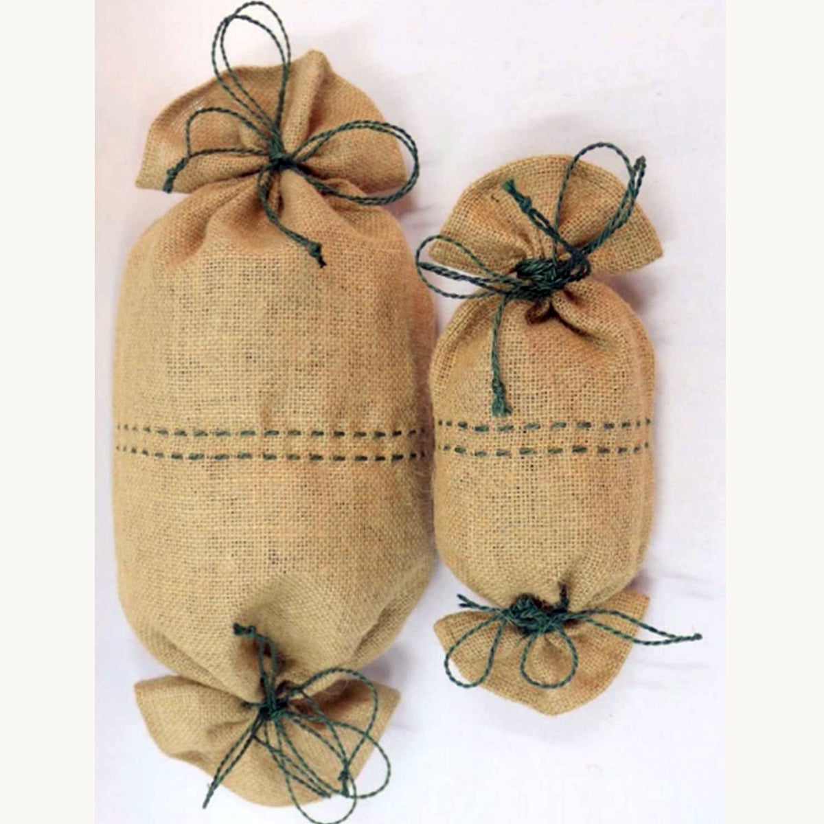 SACCHETTO CARAMELLA PICCOLO JUTA NAT./SPAGO VERDE | COD 296000