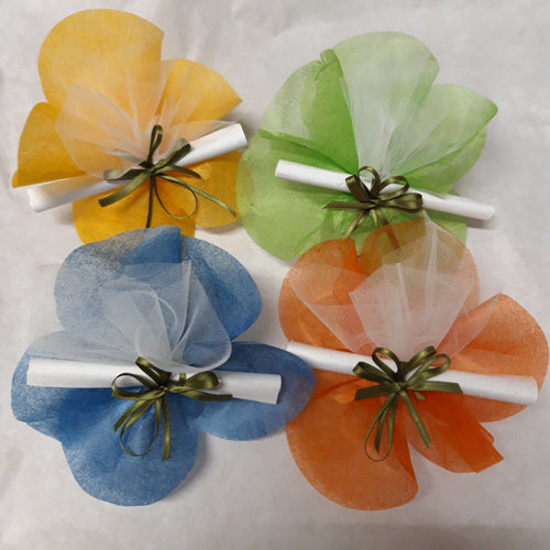 fazzoletto silk paper per bomboniera equosolidale Altromercato