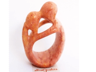 STATUINA AMANTI SEDUTI 10 CM PIETRA SAPONARIA | COD HUBAQKE9010670