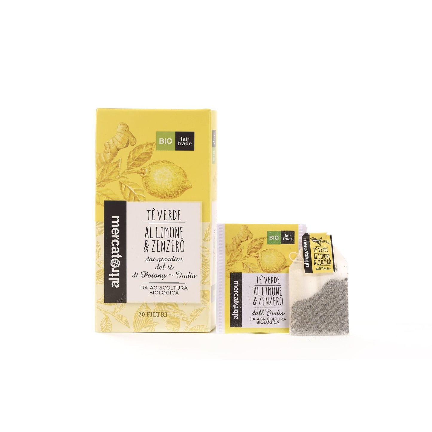 TÈ VERDE LIMONE E ZENZERO INDIA - BIO | COD. 1011 | 20 filtri - 40 g