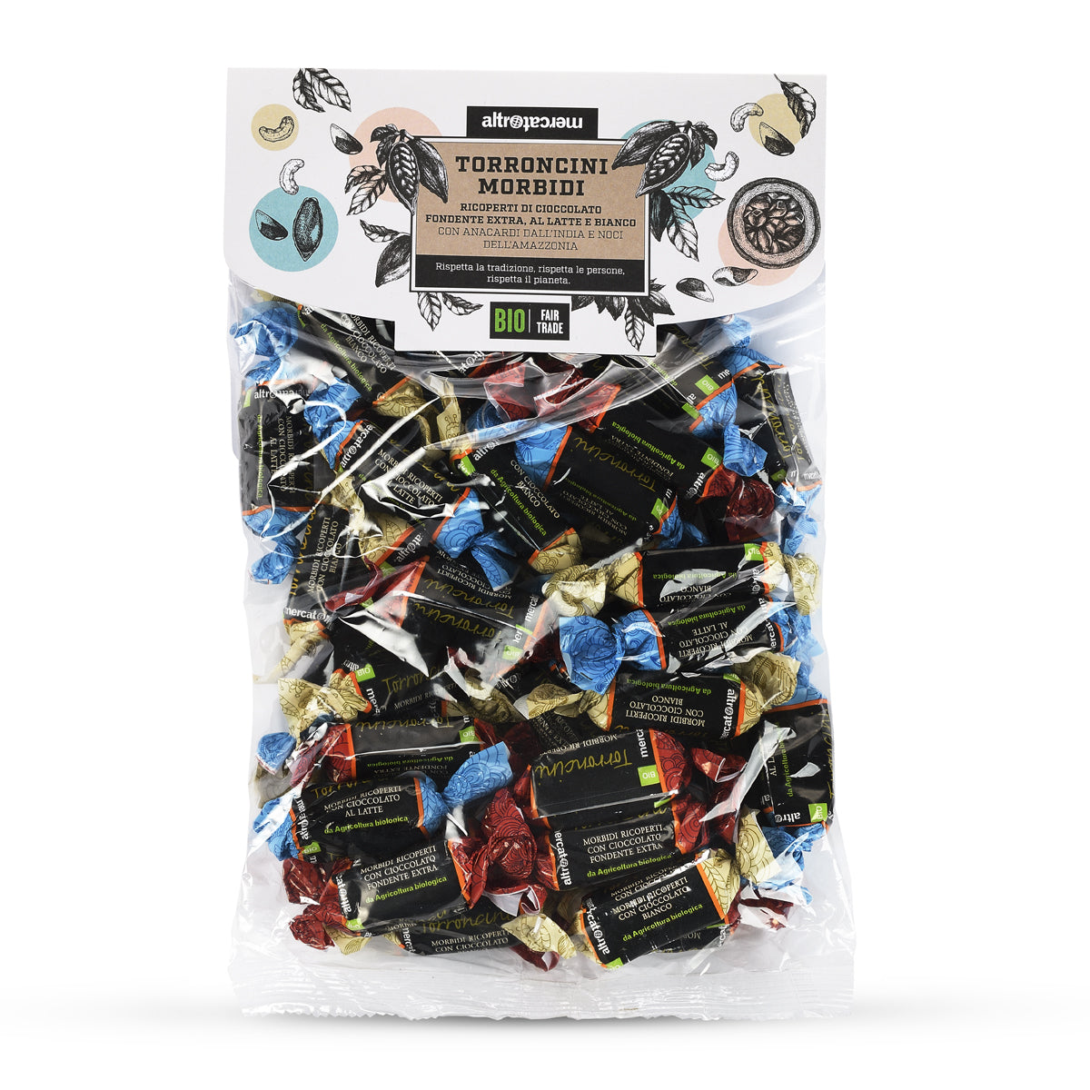 TORRONCINI RICOPERTI MORBIDI ASSORTITI - BIO | COD 369 | 500 g
