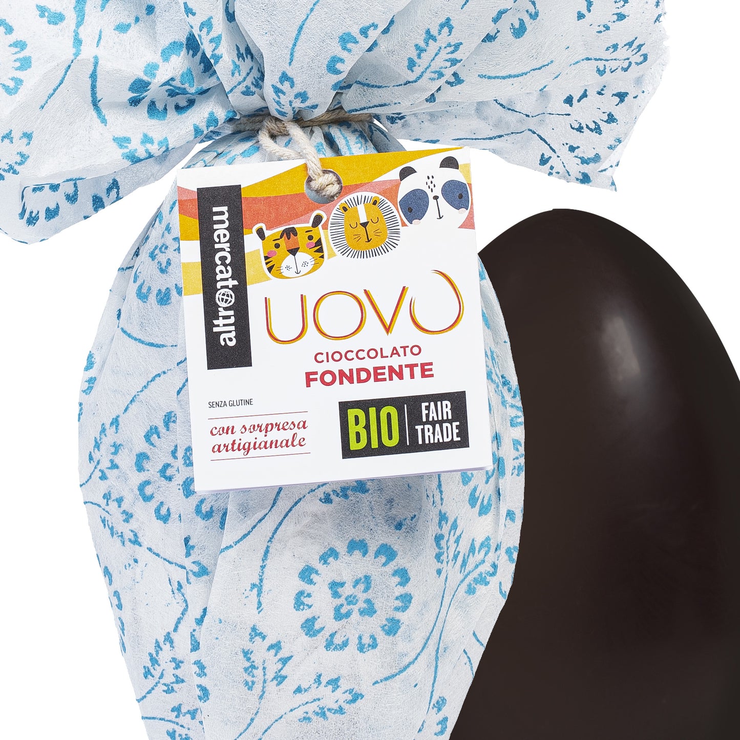 Uovo Pasqua Equosolidale cioccolato fondente biologico Altromercato