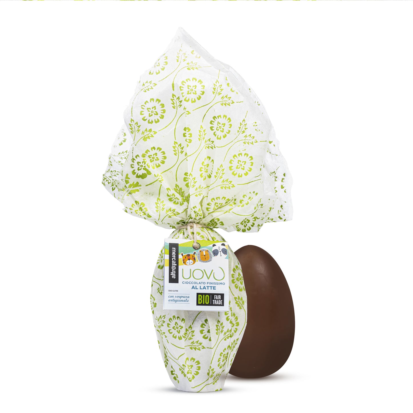 uovo di Pasqua Equosolidale Cioccolato al latte biologico 200g Altromercato