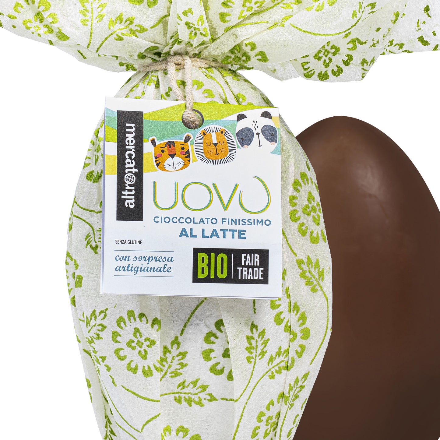 uovo di Pasqua Equosolidale Cioccolato al latte biologico 200g Altromercato