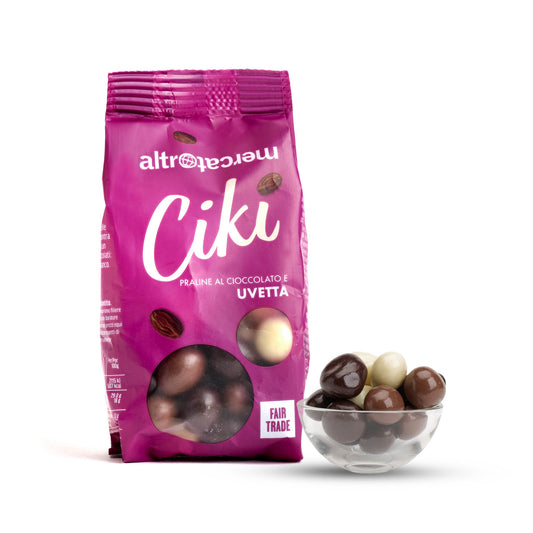 Ciki - Praline al cioccolato e uvetta - 100g - Altromercato