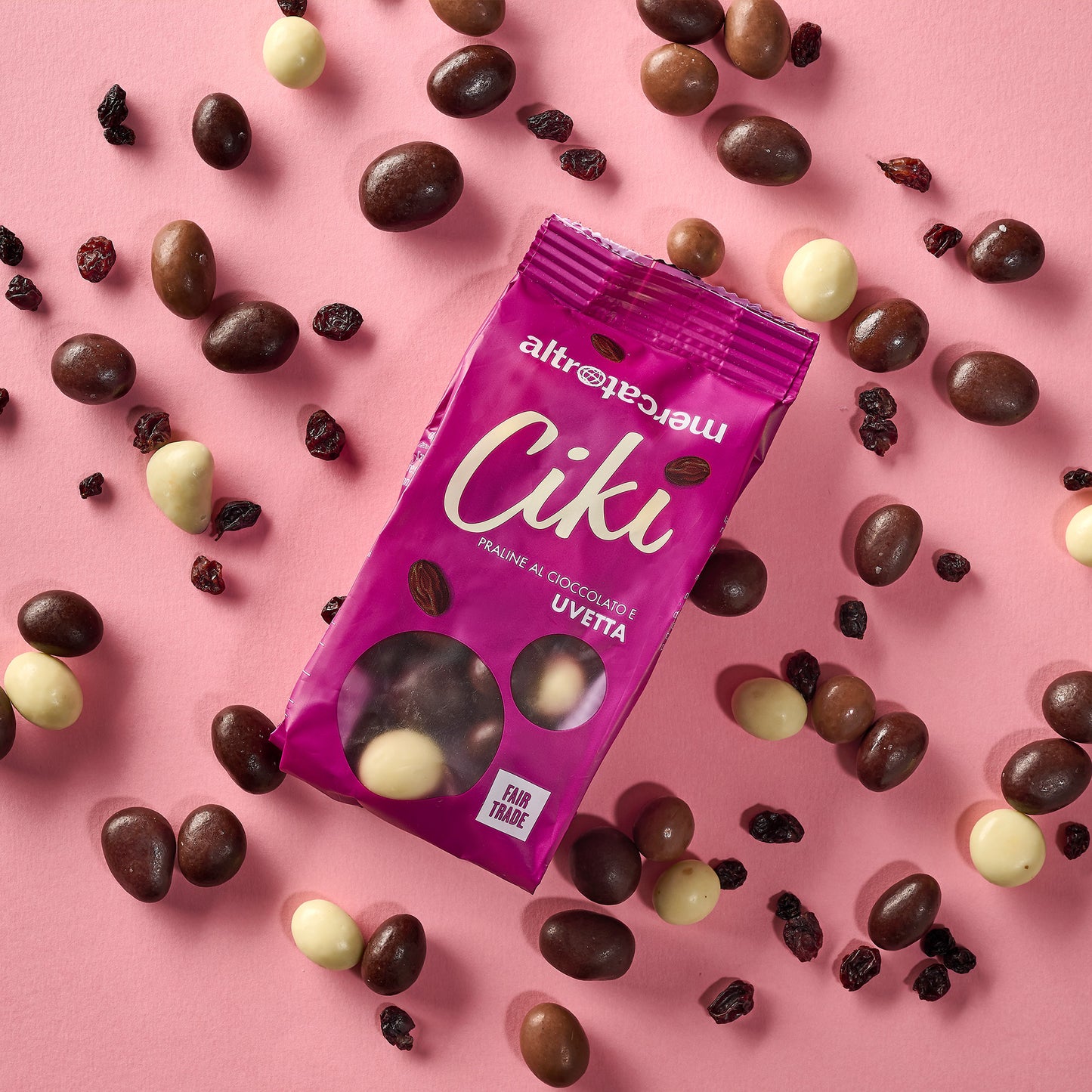 PARTICOLARI Ciki - Praline al cioccolato e uvetta - 100g - Altromercato
