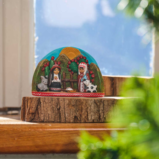 Presepe equosolidale artigianale Paesaggio Ayacucho  regalo solidale