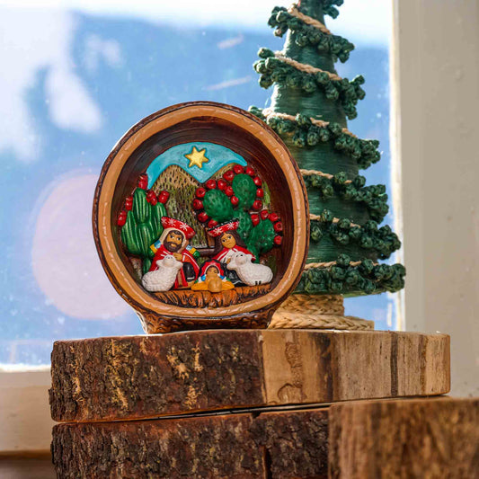 presepe equosolidale artigianale paesaggio Cuzco regalo solidale