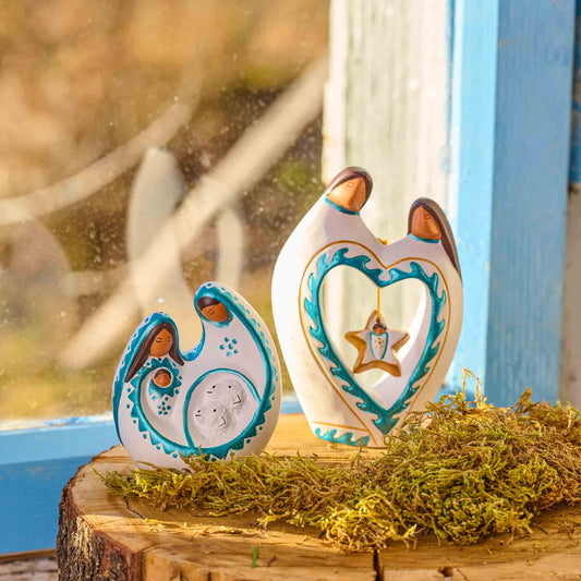 Presepe artigianale Stellina Teal un regalo di Natale Equosolidale