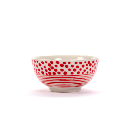 CIOTOLINA DOT-STRIPES ROSSO, CERAMICA  | COD 6987