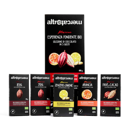 CIOCCOLATO MASCAO ESPERIENZA FONDENTE COFANETTO 5 GUSTI - BIO |480 g | C0D 939