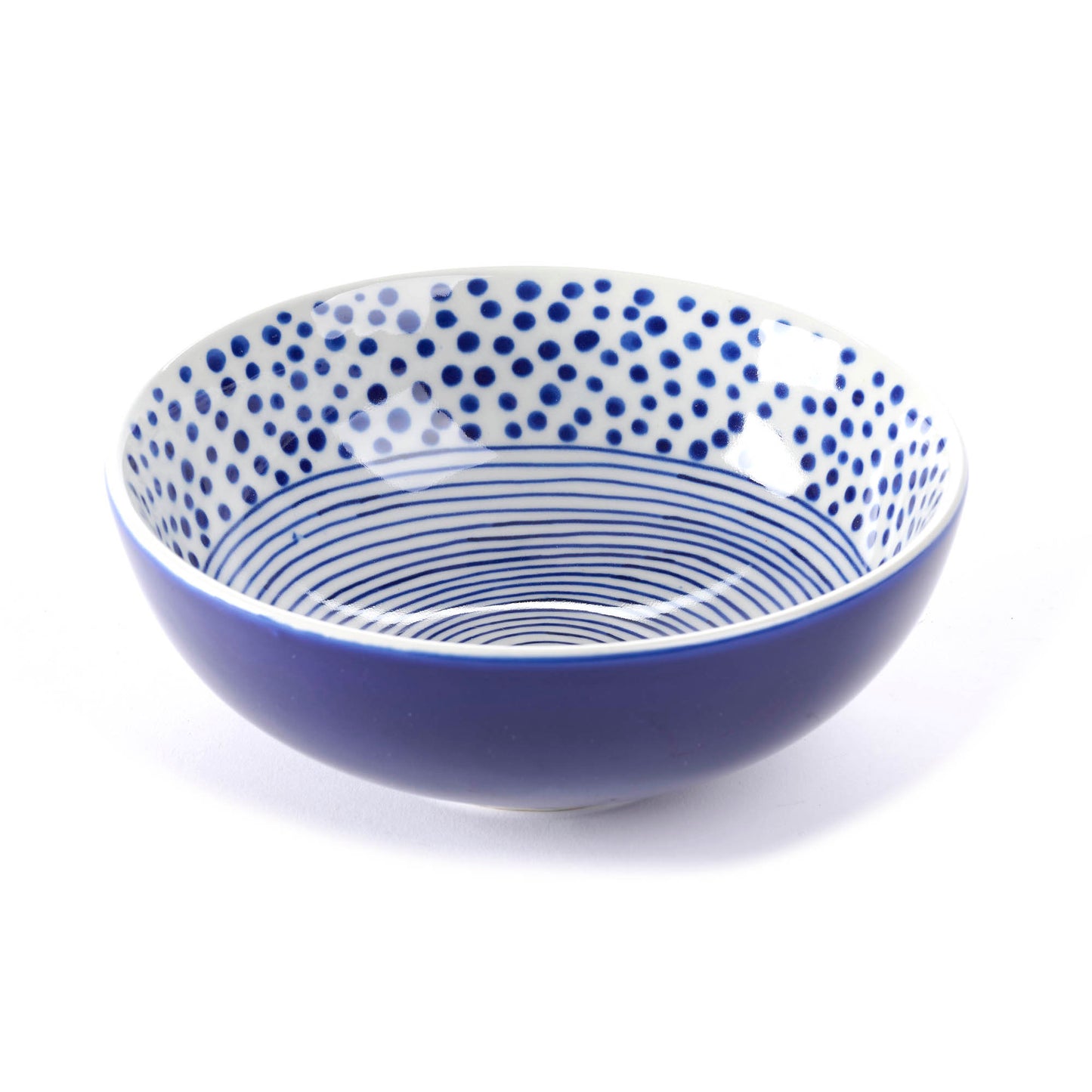 Terrina grande in ceramica blu | ciotola artigianale equosolidale
