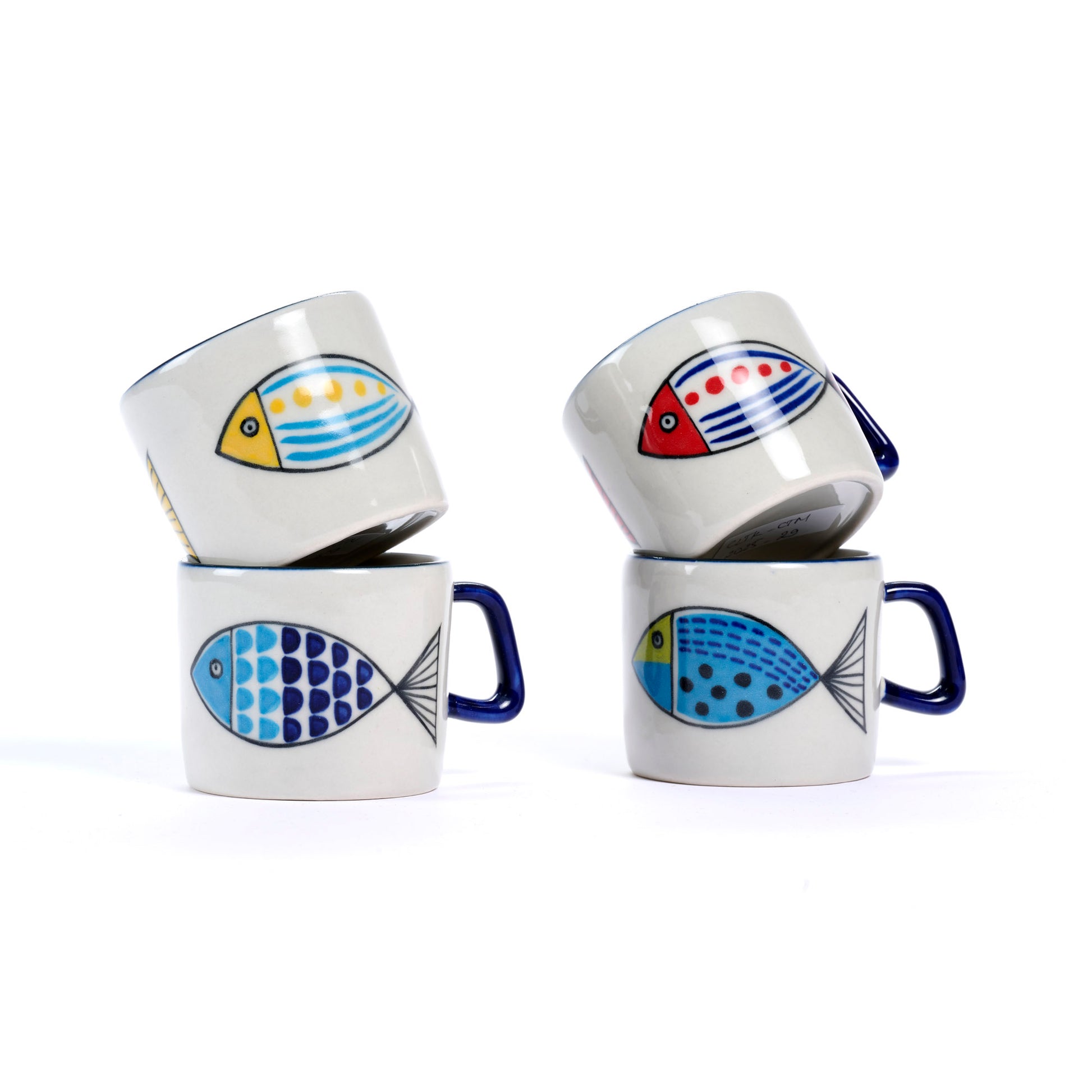 Tazzina artigianale in ceramica dipinta a mano KAA | tazza da caffè.