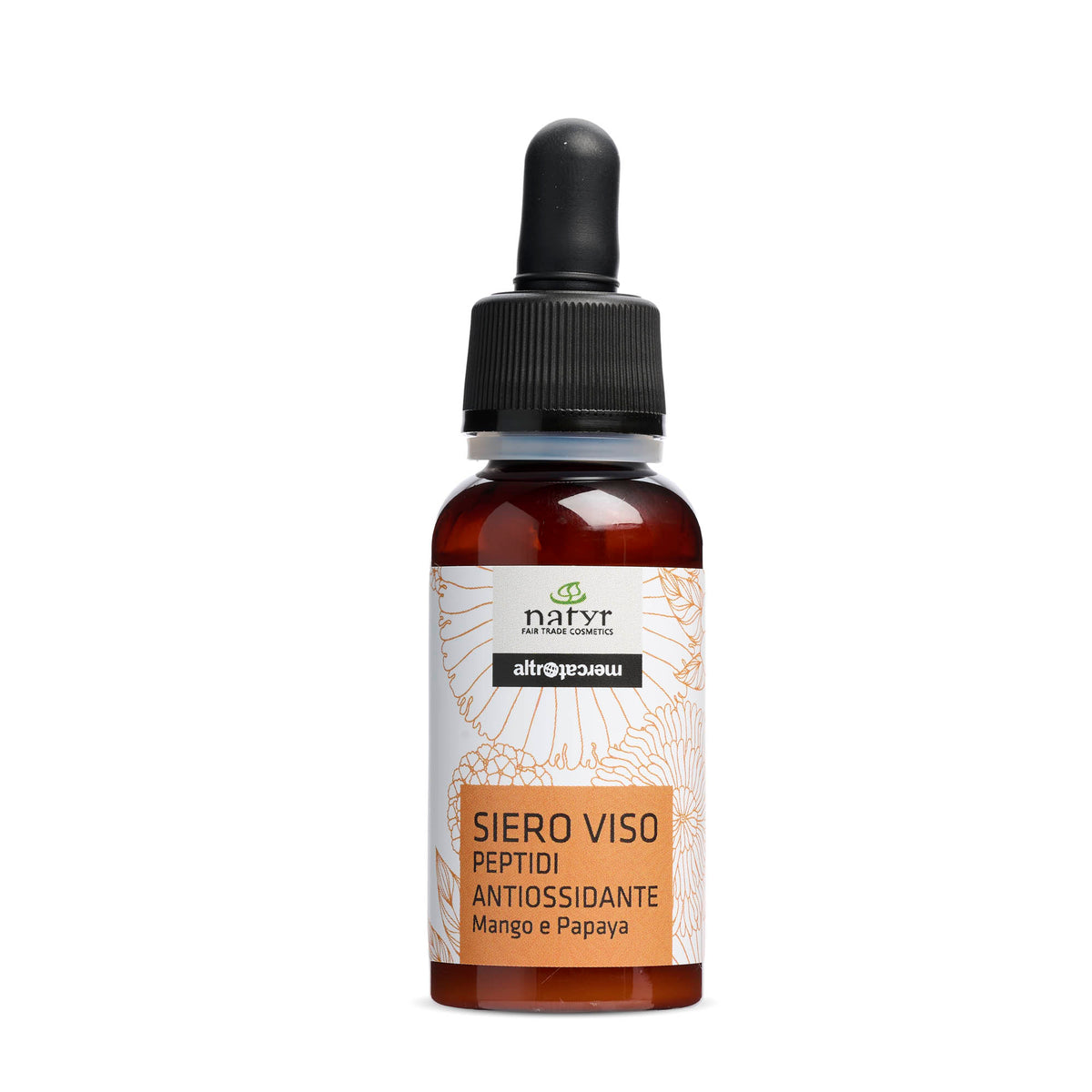 Siero viso antiossidante con Peptidi Mango e Papaya – pelli mature ed esigenti Natyr