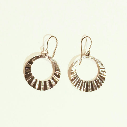 Orecchini in ottone Cerchi silver - Cambogia | Bijoux solidali