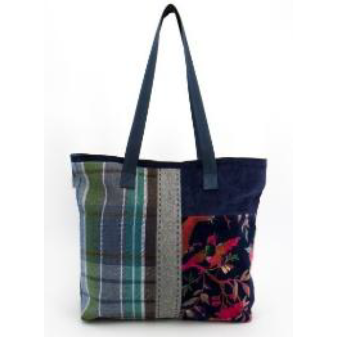 Borsa a Spalla Tote Winter Patch | Artigianato Vietnamita Craft Beauty