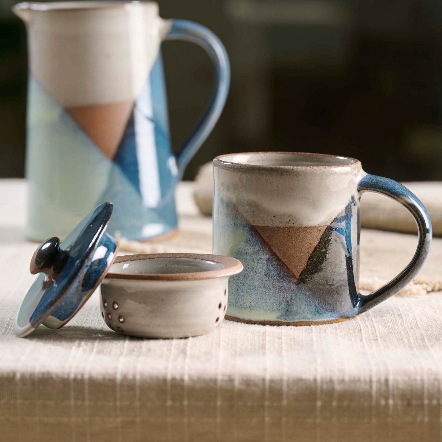 MUG VOILE BLU IN GRES | COD 6926