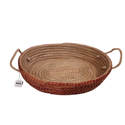 cesto vassoio ovale fibre naturali Claret, artigianato equosolidale