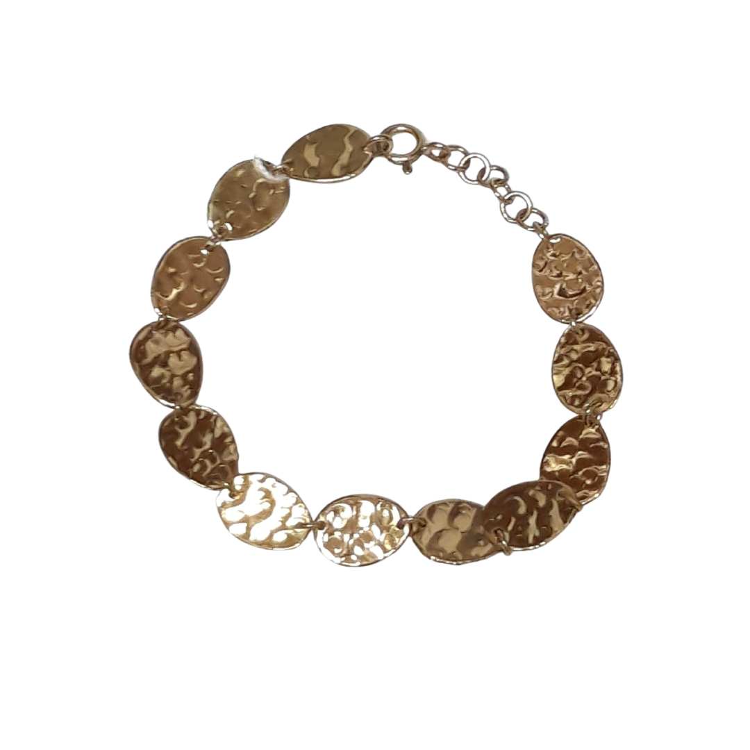 Bracciale ottone Full Hammer oro | Bijoux solidali