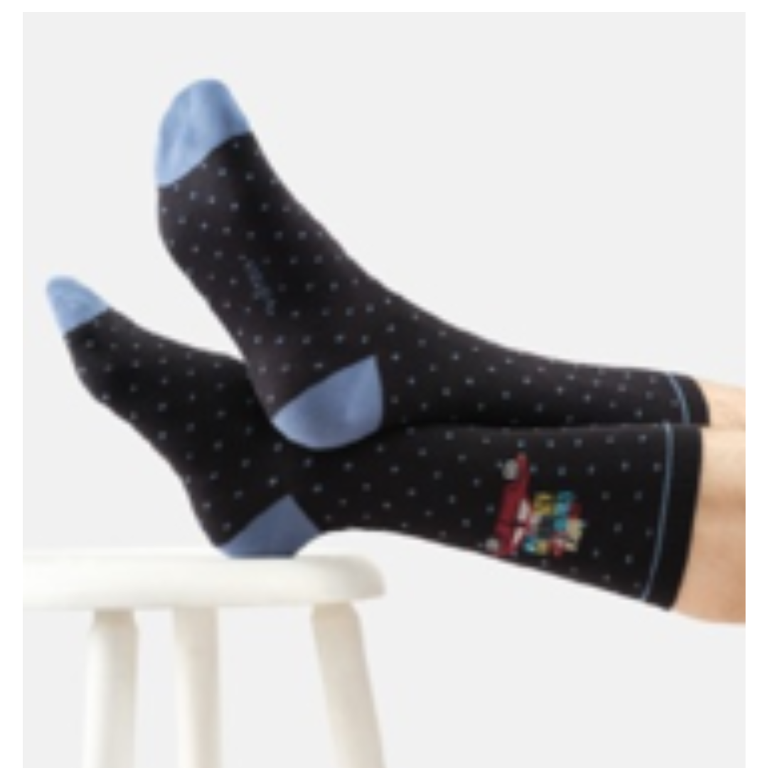 Calzini uomo, driving home for christmas-black marl | THOUGHT
 